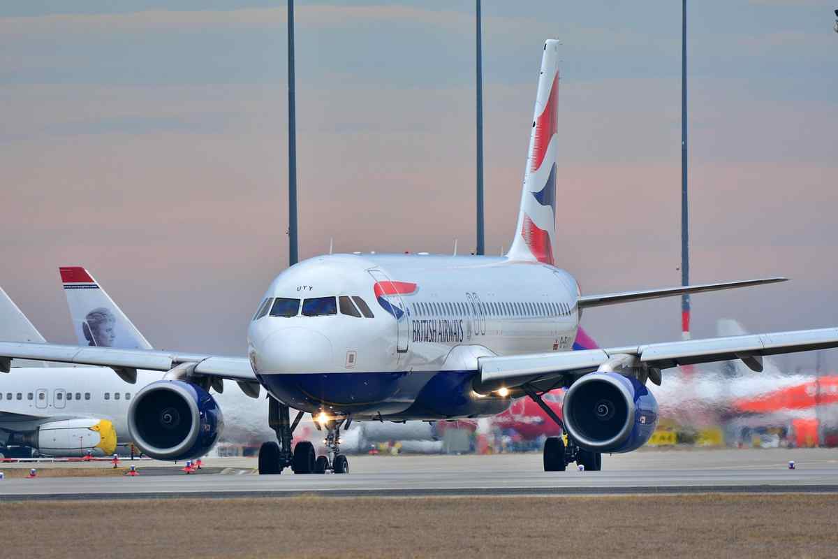 Un aereo in fase di taxi