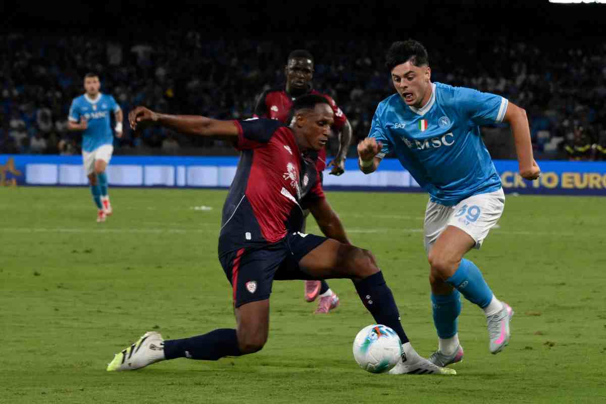 Ambrosino con la maglia del Napoli