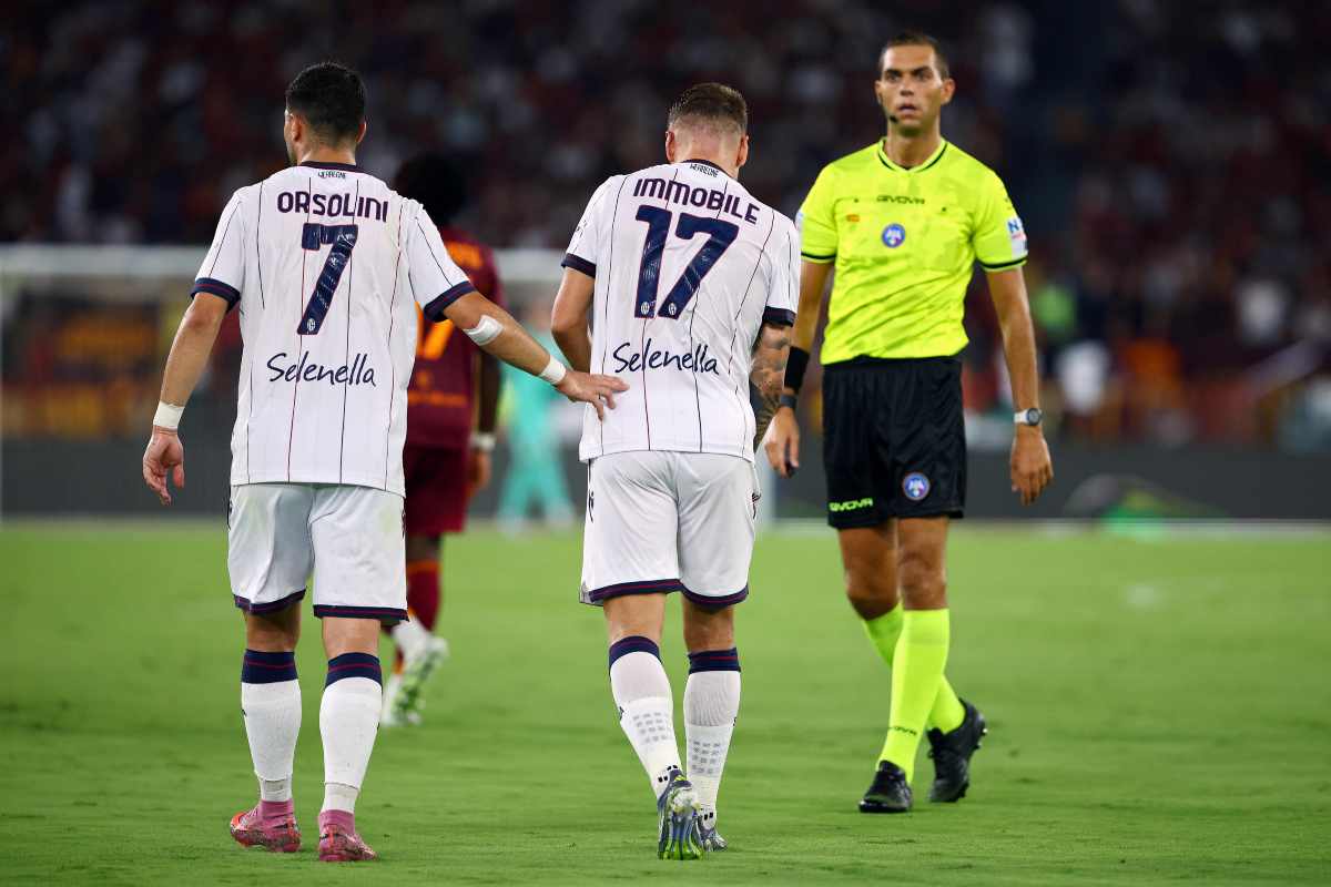 Immobile con la maglia del Bologna