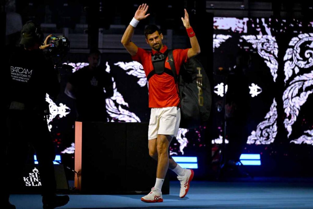 Djokovic in campo