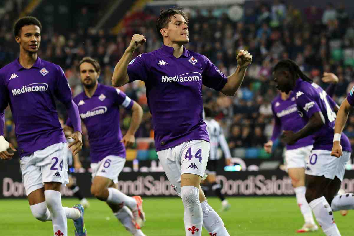 Nicolò Fagioli esulta dopo un gol segnato (LaPresse) - FiorentinaUno.com 
