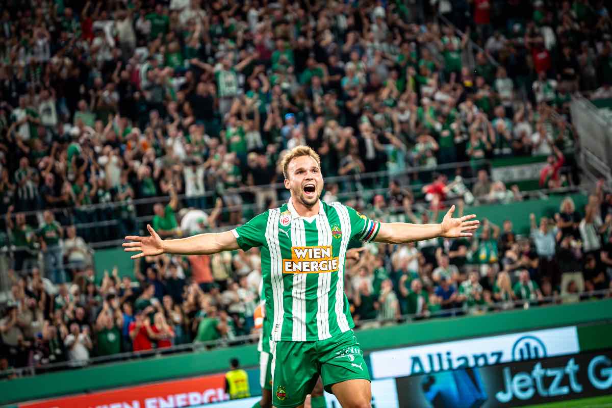 jene-stephaniuk-lkmGeyLItrw-unsplash-ls Matthias Seidl esulta dopo un gol con il Rapid Vienna (SK Rapid | Widner) - FiorentinaUno.com