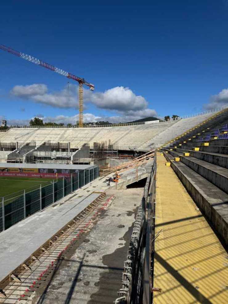 Lavori allo stadio curva Fiestole