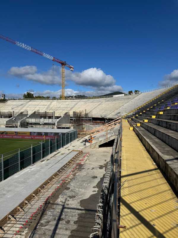 Veduta lavori Curva Fiesole 