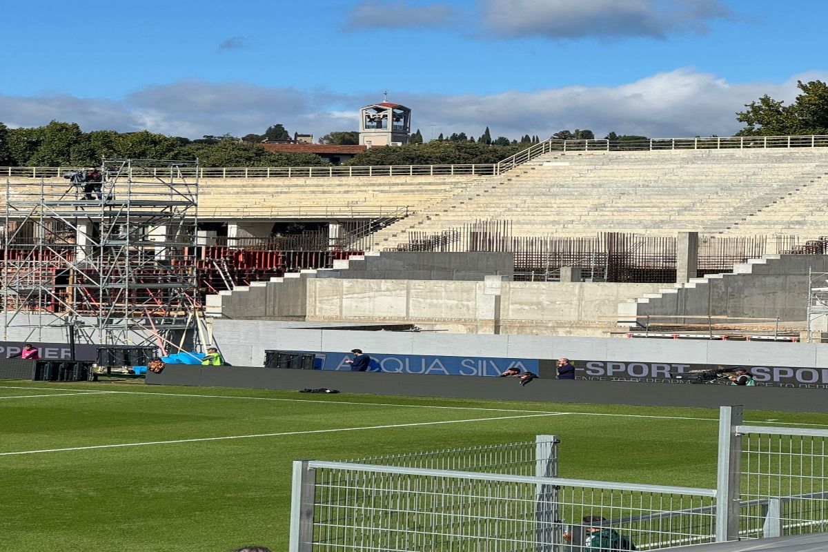 Vista lavori su Curva Fiesole