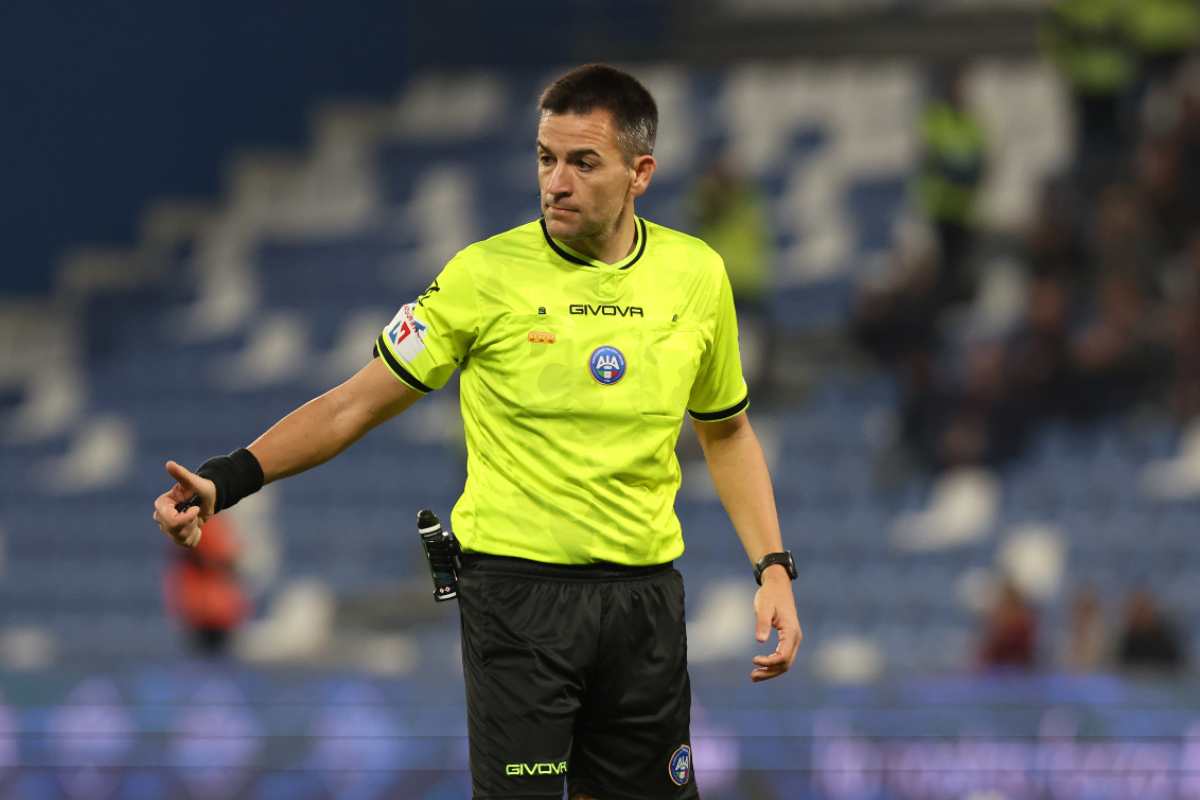 Antonio Rapuano arbitro durante la partita di Serie B tra Reggiana e Modena