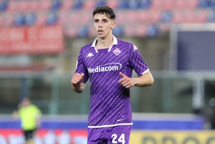 Riccardo Braschi in azione con la Primavera
