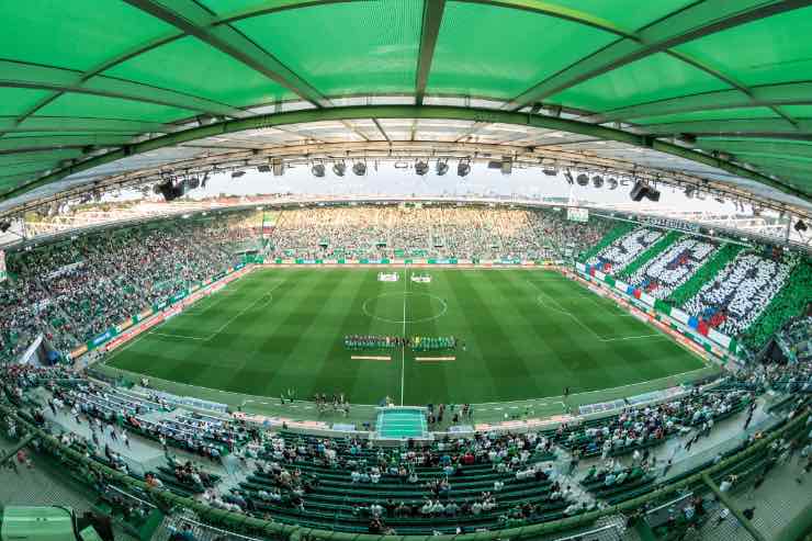 Veduta dagli spalti dell'Allianz Stadion di Vienna (SK Rapid | Widner) - FiorentinaUno.com