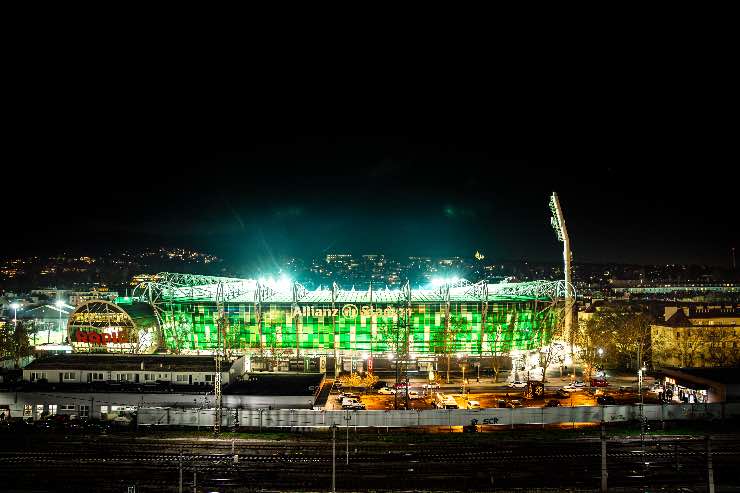 Veduta aerea dell'Allianz Stadion di Vienna (SK Rapid | Widner) - FiorentinaUno.com