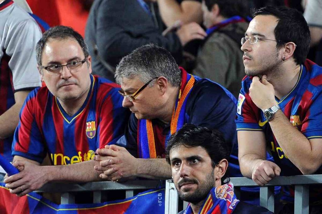 Tifosi del Barcellona tristi