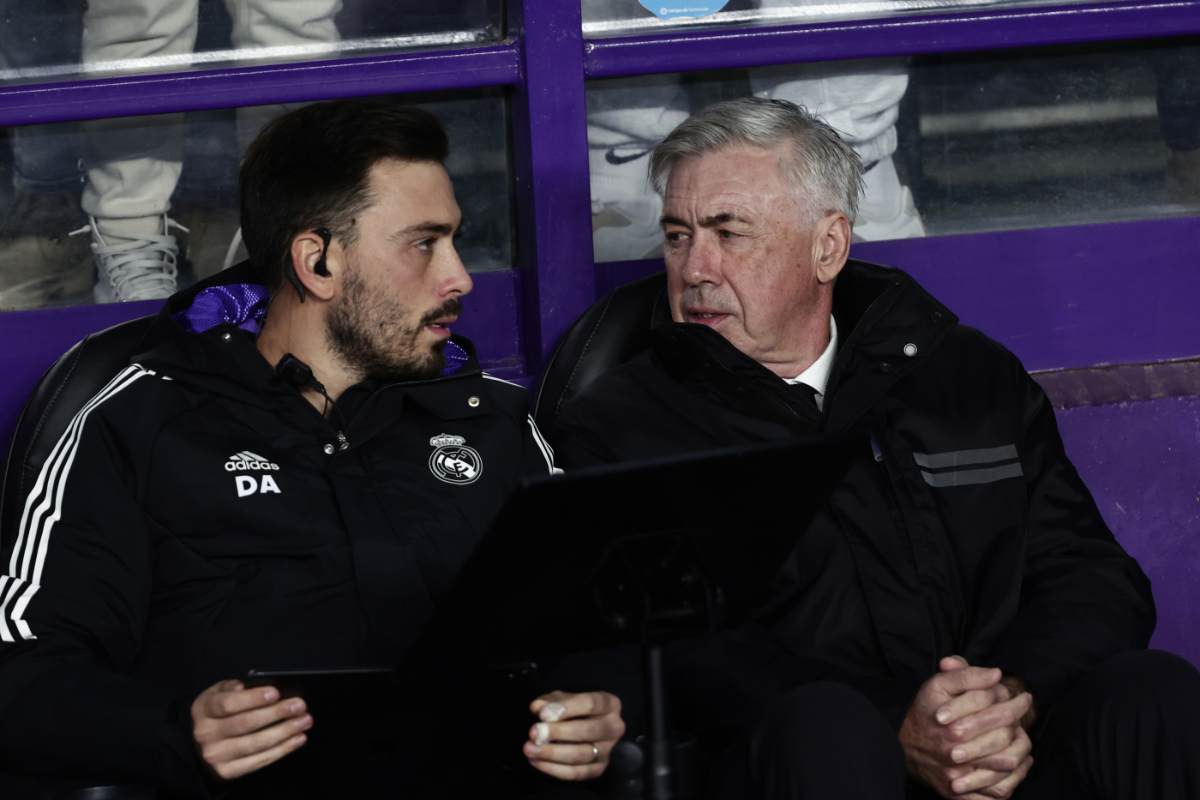Davide e Carlo Ancelotti in panchina