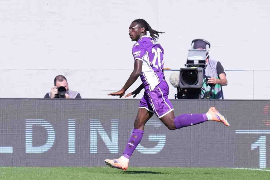 Kean esulta dopo un gol