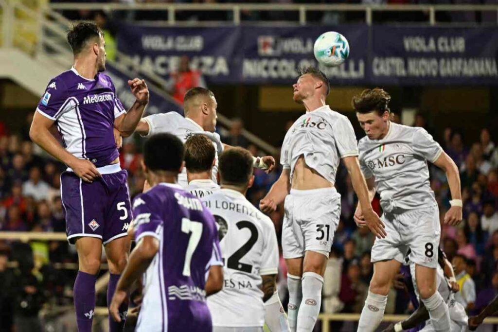 Fiorentina e Napoli in campo