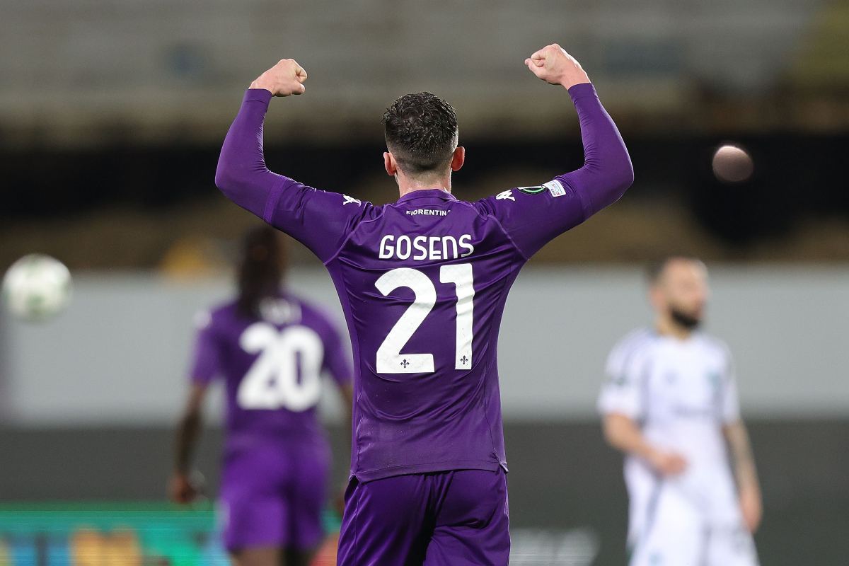 L'esterno della Fiorentina Robin Gosens esulta dopo un gol segnato (OneFootball) - FiorentinaUno.com