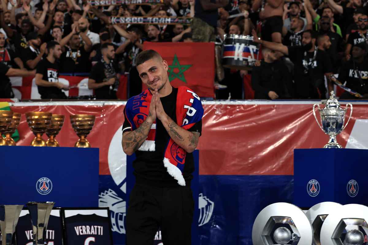Verratti saluta il pubblico