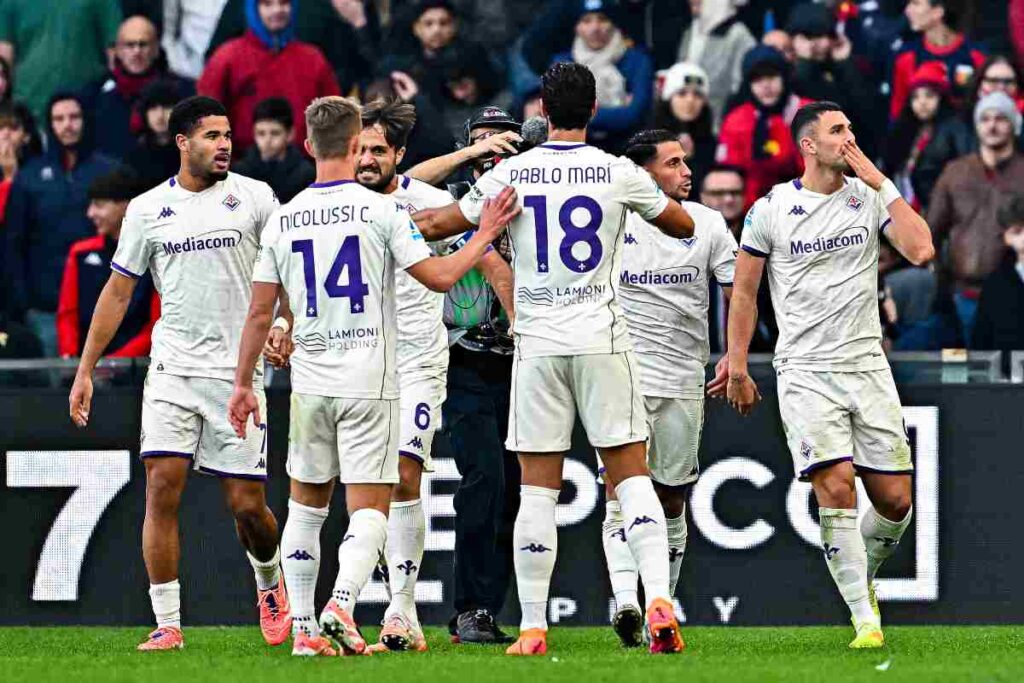 i giocatori della Fiorentina