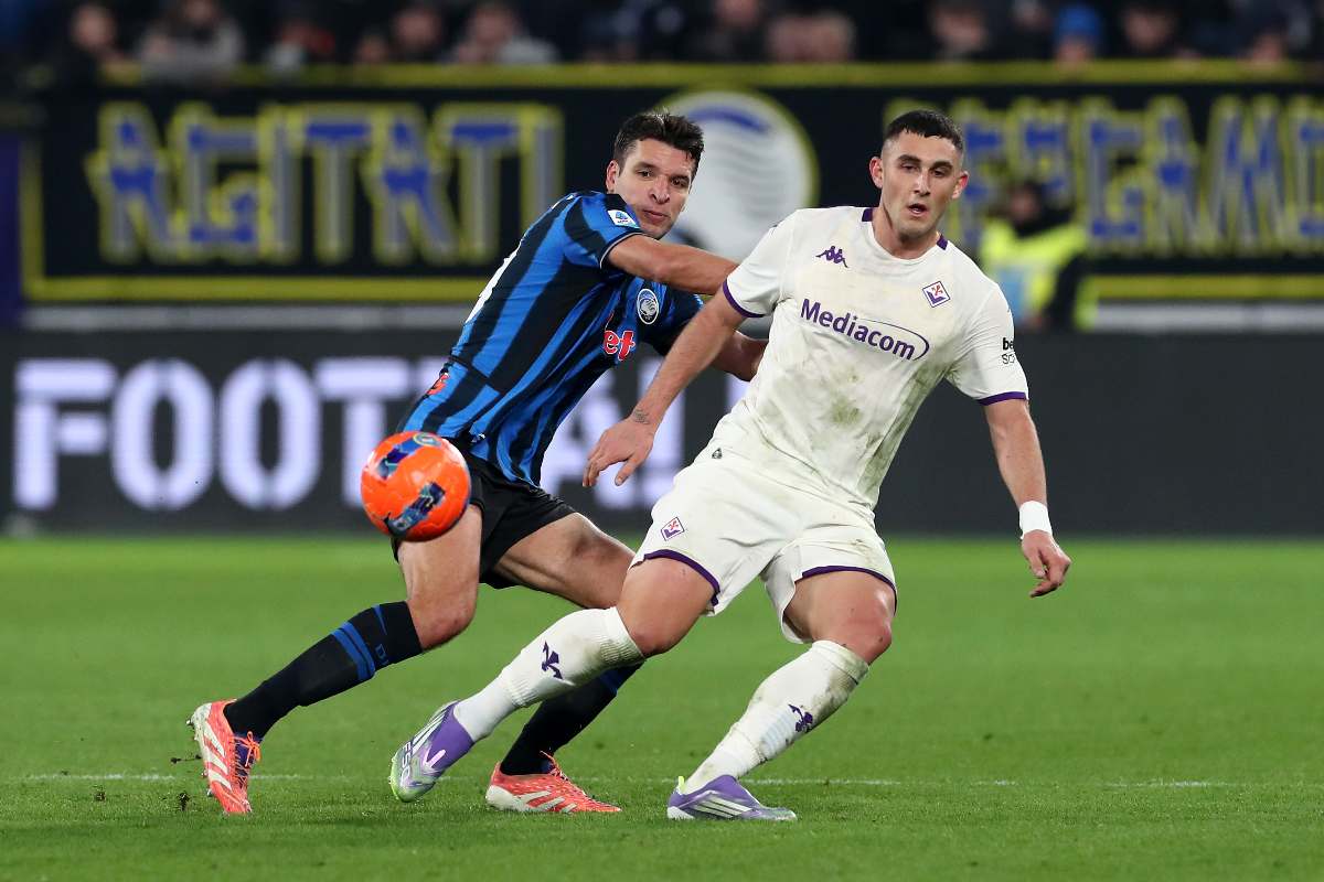 Piccoli in azione durante atalanta fiorentina