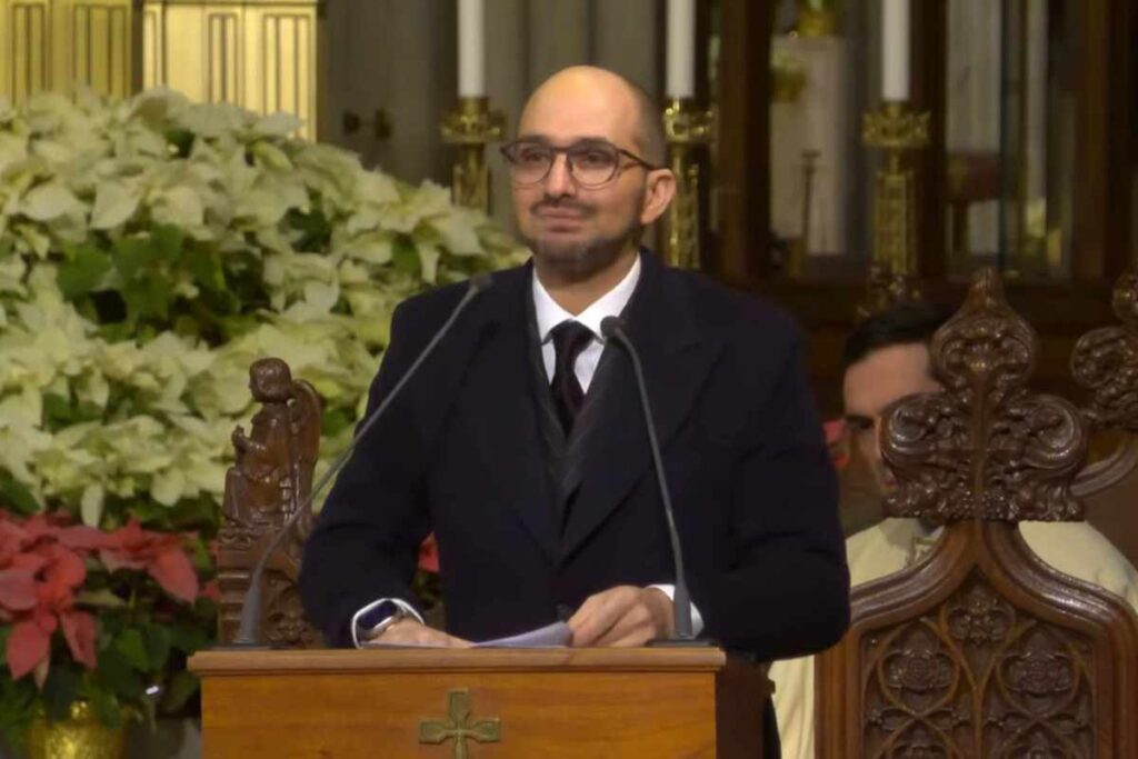 Joseph Commisso al funerale del padre