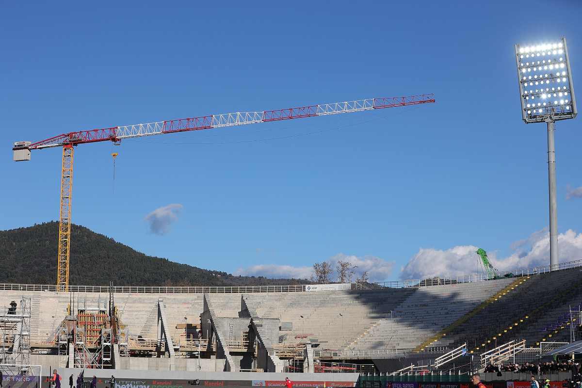 Lavori in Curva Fiesole presso lo stadio Artemio Franchi di Firenze (OneFootball) - FiorentinaUno.com