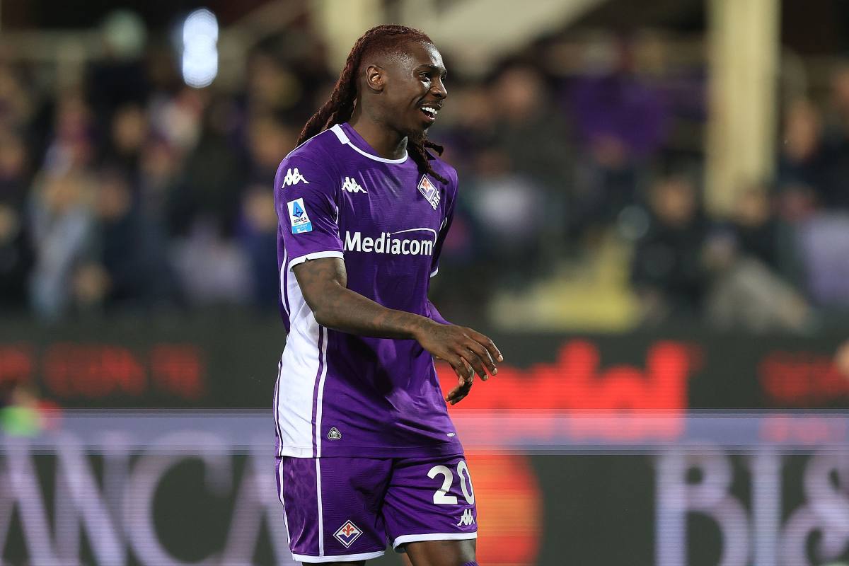 Moise Kean in campo con la Fiorentina (OneFootball) - FiorentinaUno.com