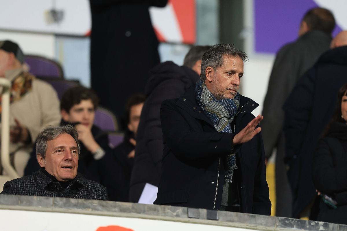 Fabio Paratici in tribuna a Fiorentina Torino
