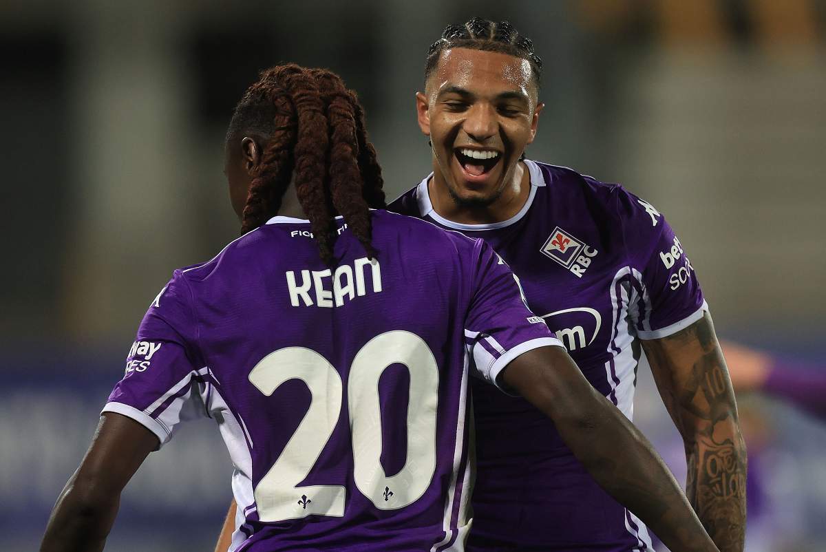 Kean e Ndour nella sfida tra Fiorentina e Inter