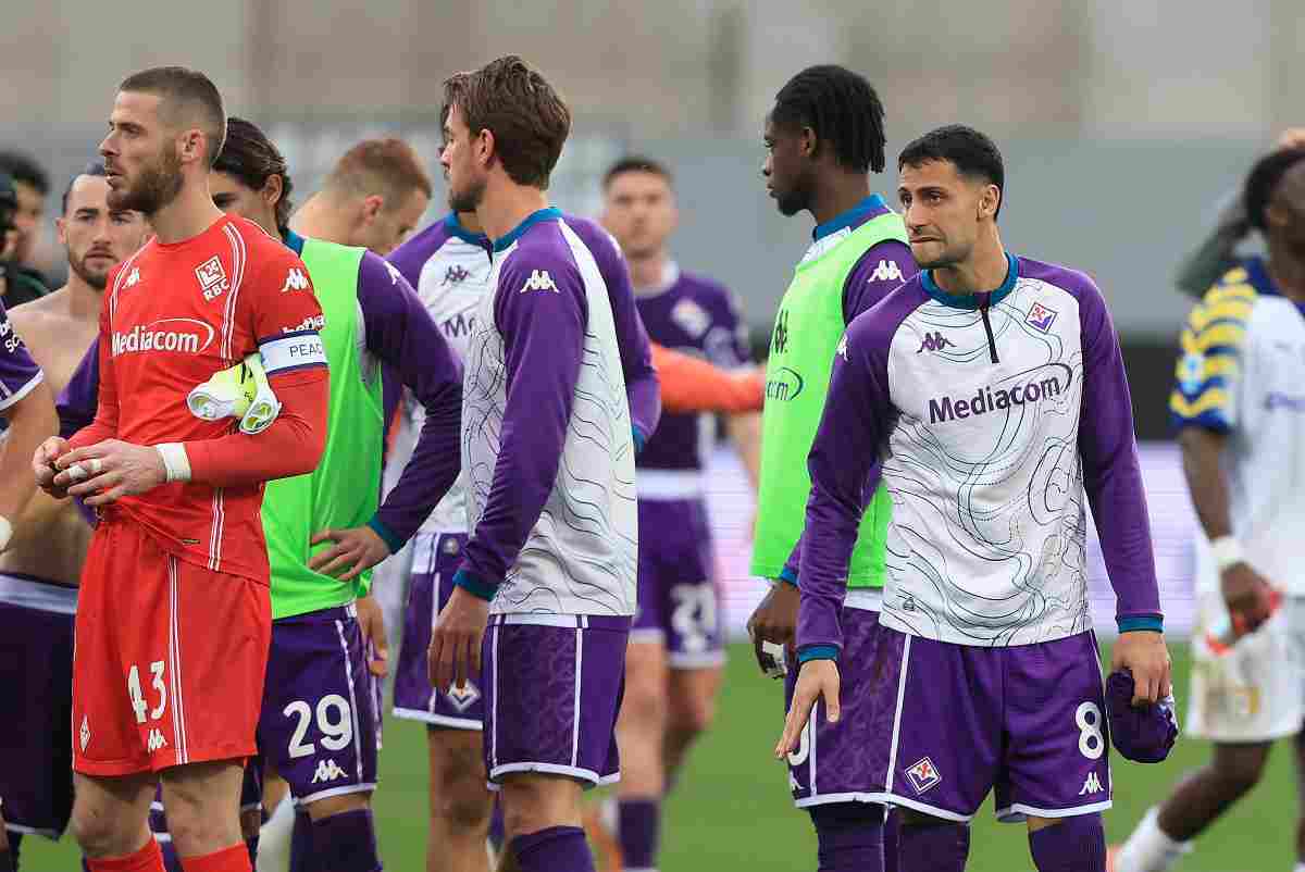 I giocatori della Fiorentina post partita