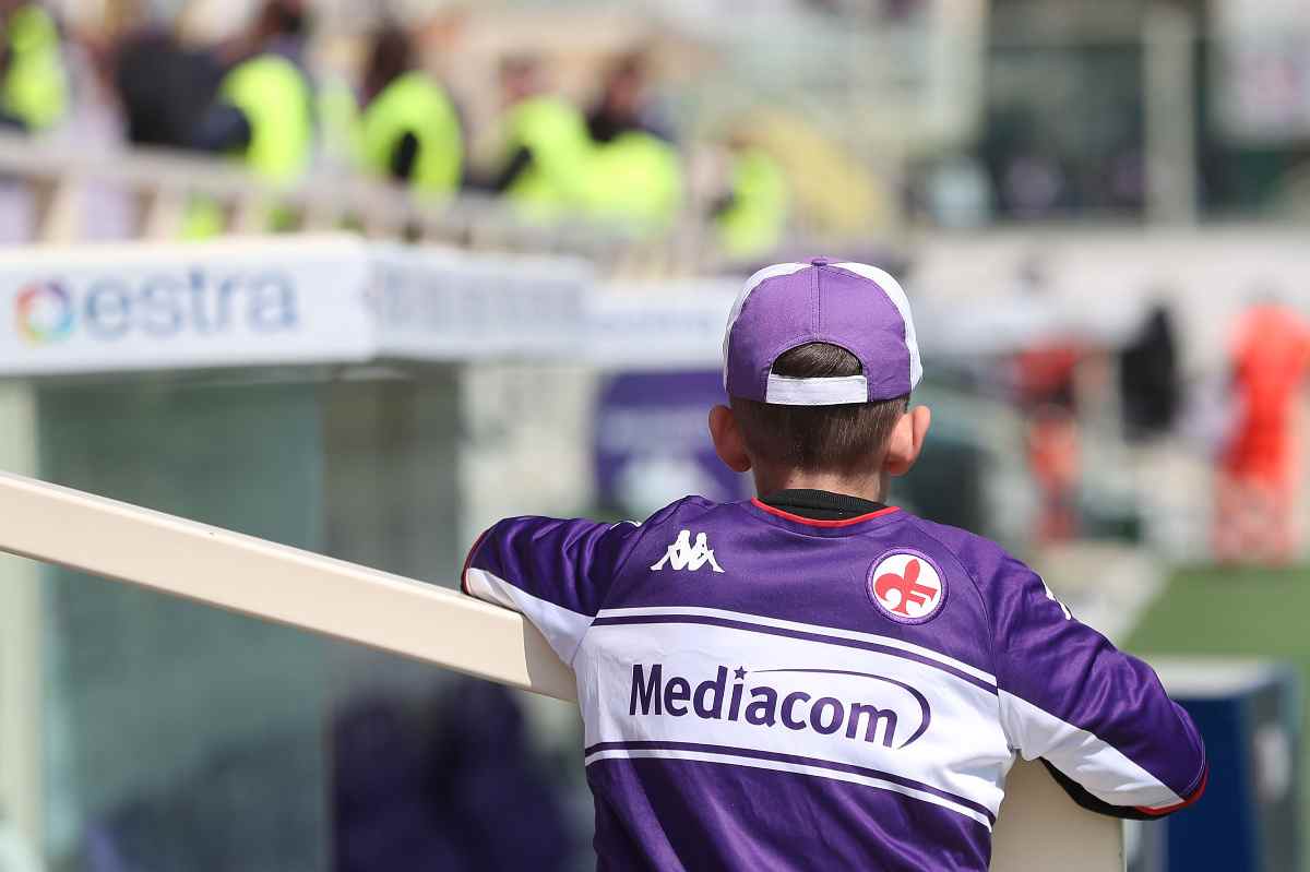 Un piccolo tifoso della Viola