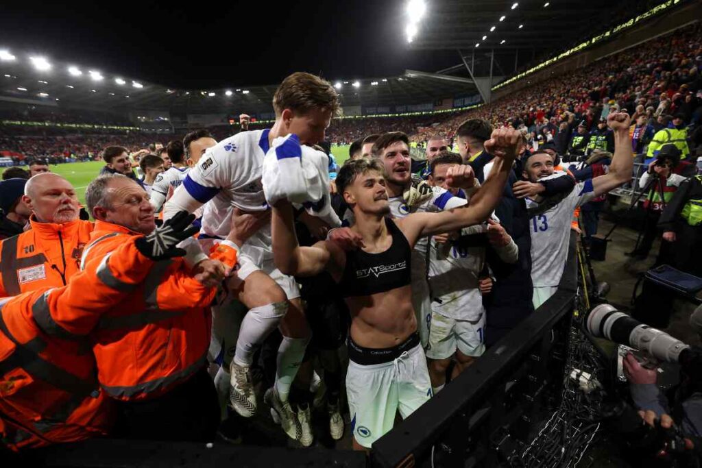 L'esultanza dei giocatori della Bosnia