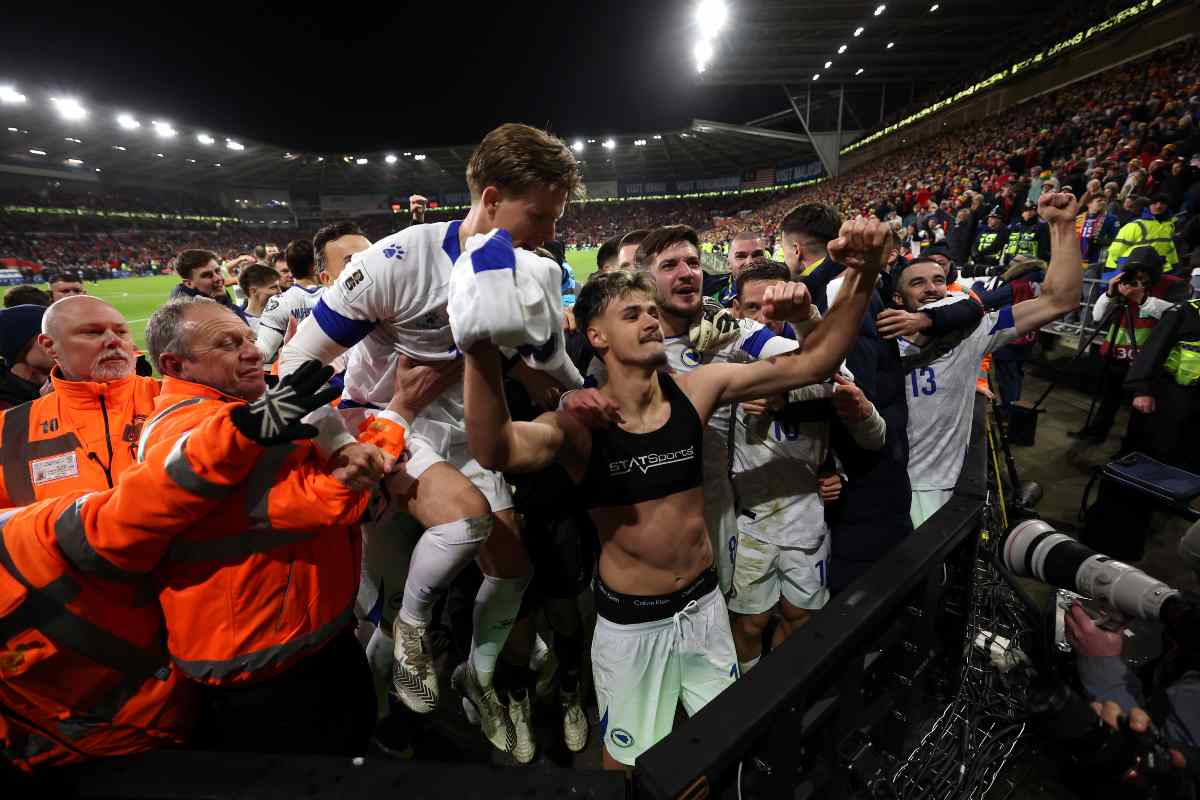 L'esultanza dei giocatori della Bosnia