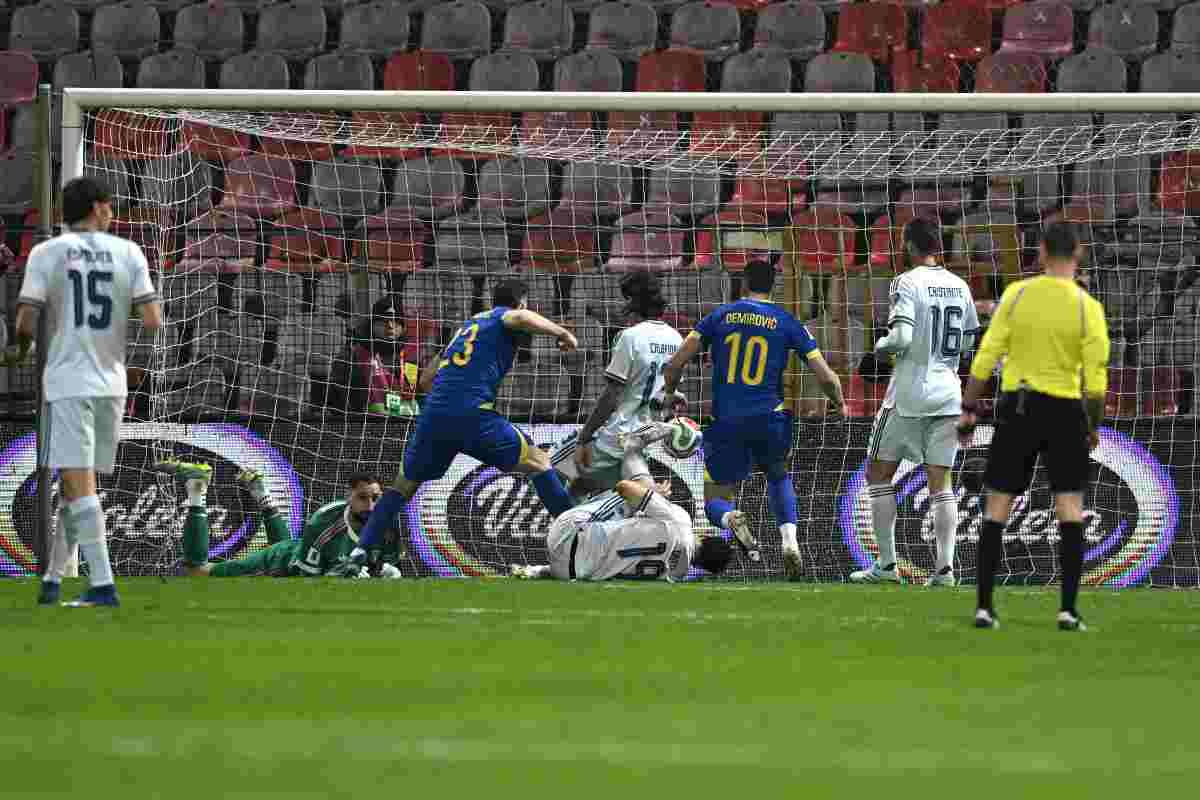 Il gol del pareggio della Bosnia