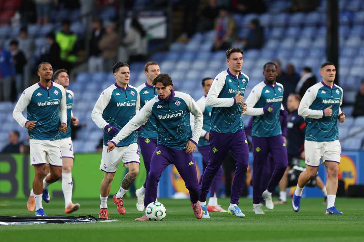 Fiorentina riscaldamento