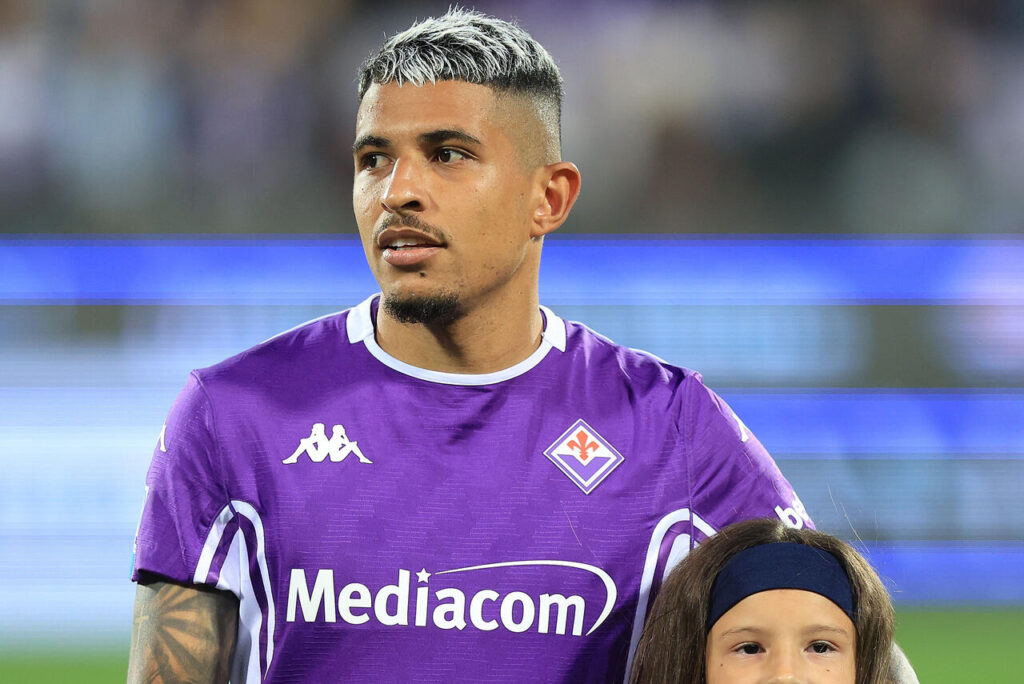 FLORENCE, ITALY - MAY 18: Domilson Cordeiro dos Santos known as Dodo of ACF Fiorentina looks on during the Serie A match between Fiorentina and Bologna at Stadio Artemio Franchi