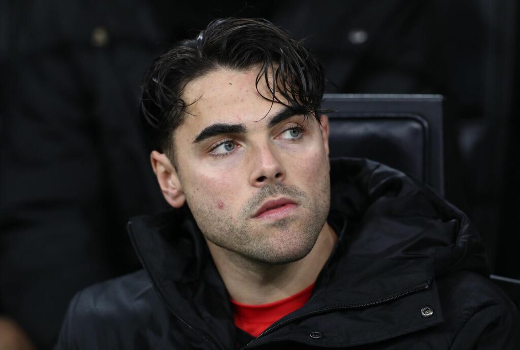 MILAN, ITALY - FEBRUARY 05: Riccardo Sottil of AC Milan looks on before the Coppa Italia