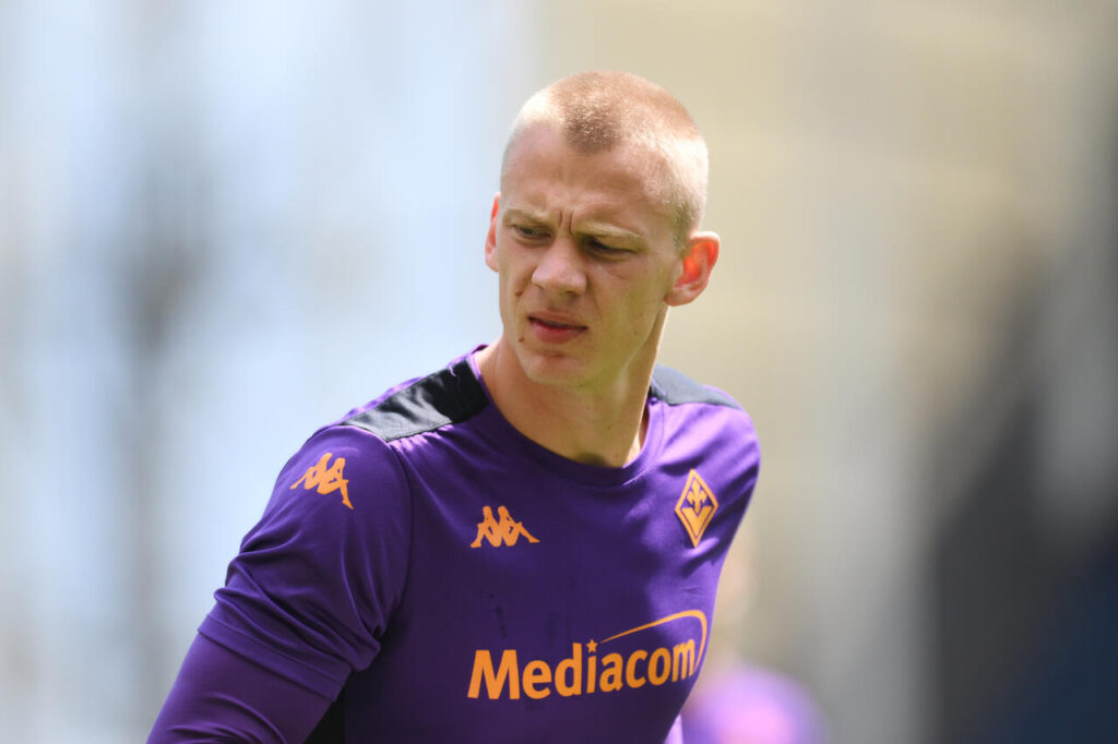 PRESTON, ENGLAND - JULY 27: Oliver Christensen of ACF Fiorentina