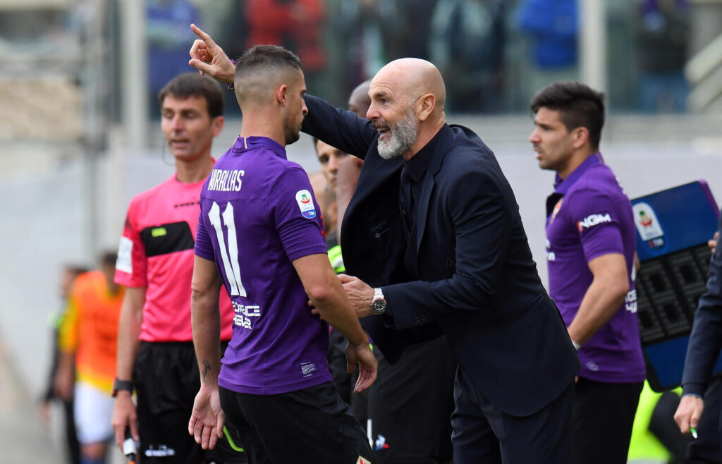 Kevin Mirallas e Stefano Pioli