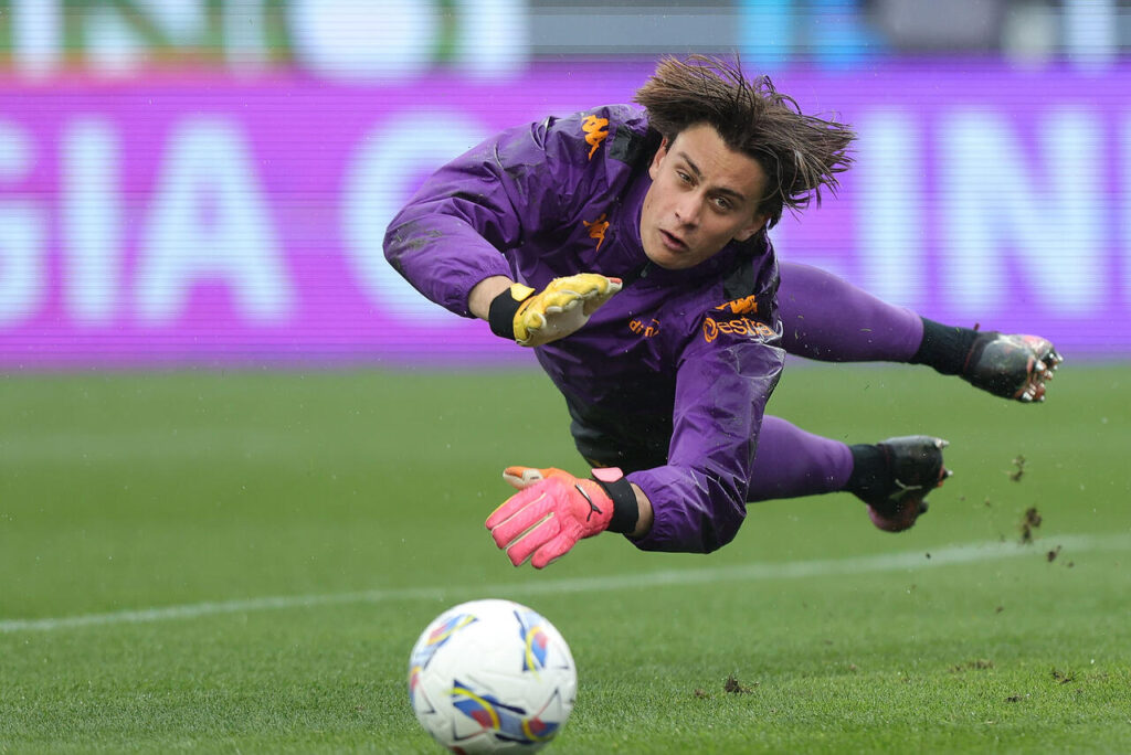 FLORENCE, ITALY - APRIL 13: Tommaso Martinelli goalkeeper of ACF Fiorentina