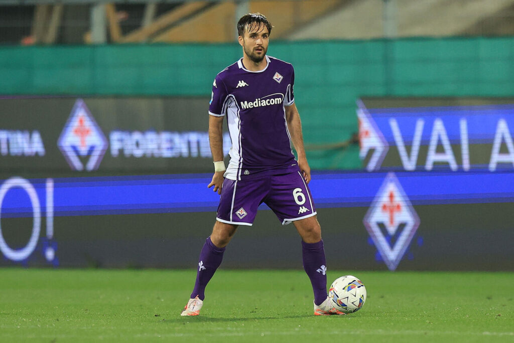 FLORENCE, ITALY - MAY 18: Luca Ranieri of ACF Fiorentina in action during the Serie A match between Fiorentina and Bologna at Stadio Artemio Franchi